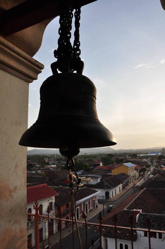 Vista do alto da torre da Igreja La Merced, em Granada, na Nicarágua